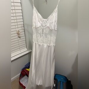 Victoria's Secret White Lace Slip Dress